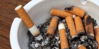 Cigarette butts smoking fire hazard