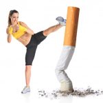 fitness girl in shape after quitting smoking